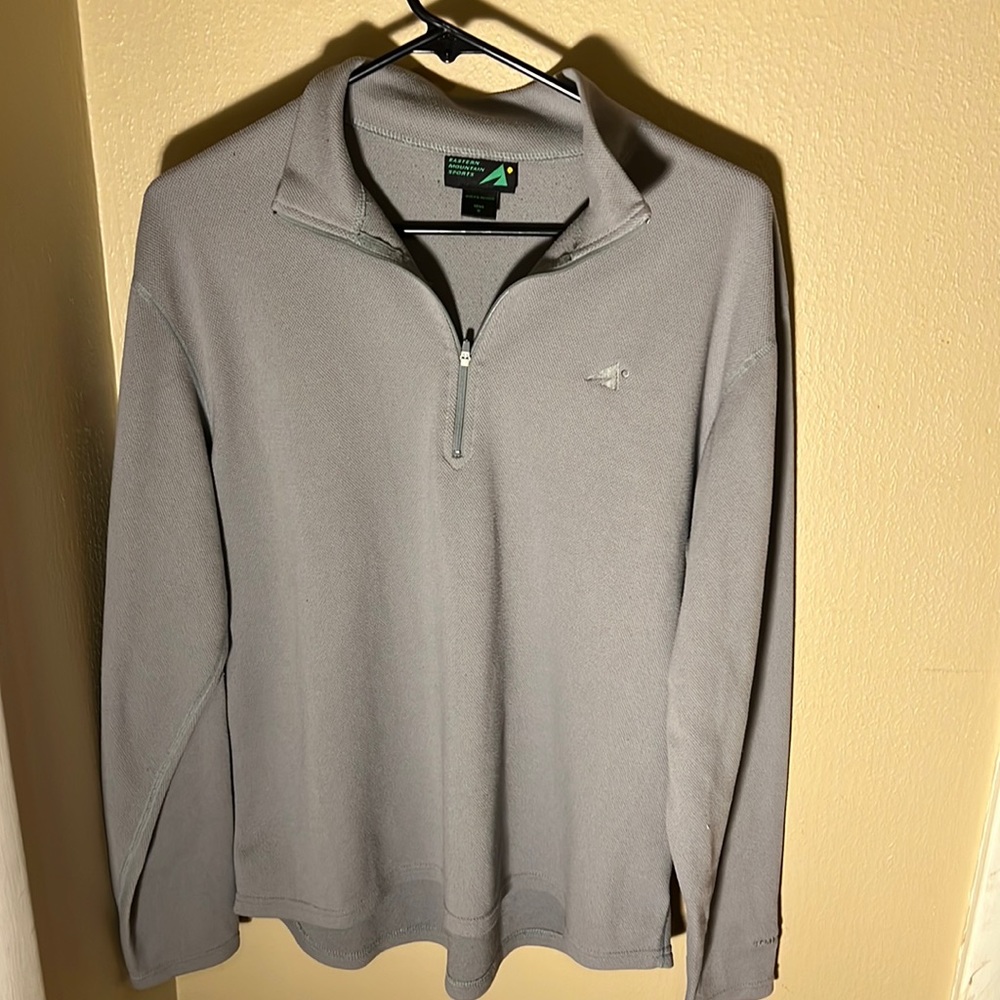 EMS Mens Quarter Zip Top Color Gray Size Medium